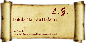 Lukáts Zoltán névjegykártya